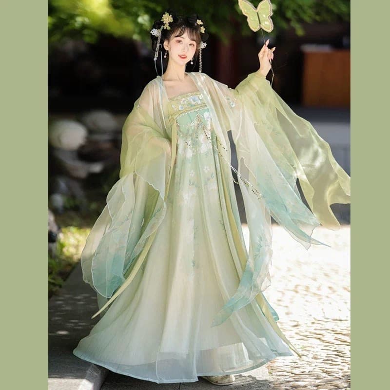 ชุดจีนโบราญ สีเขียว