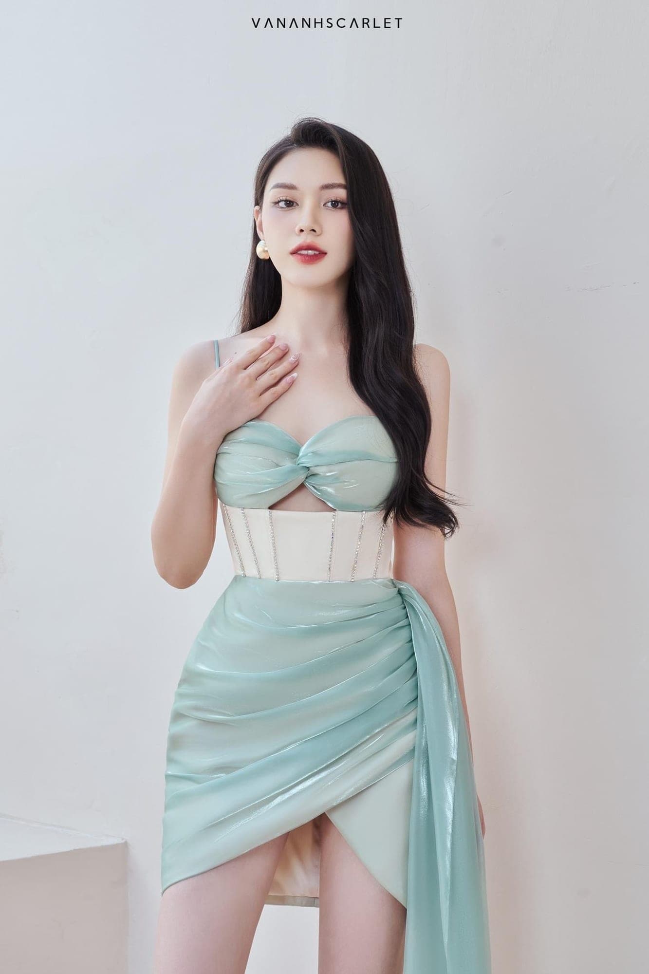 ชุดเดรส สีเขียว