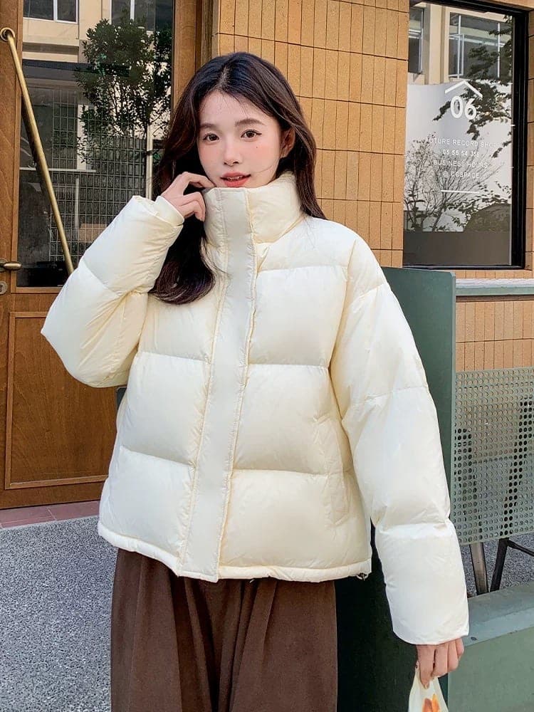 เสื้อ แขนยาว กันหนาว สีครีม