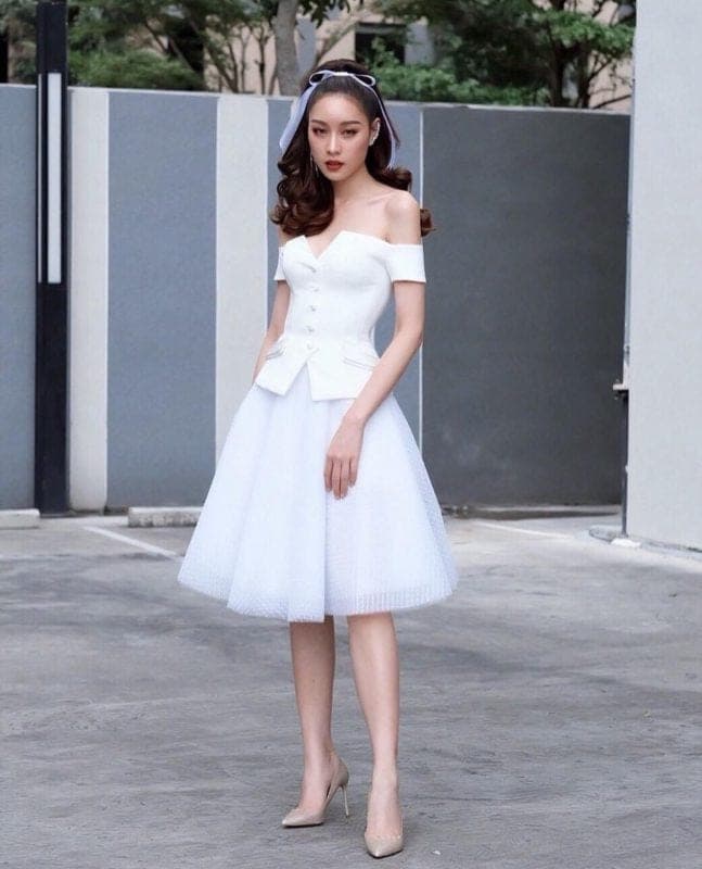 ชุดแต่งงาน ชุดเจ้าสาว POEM รวมคอลเลคชั่น สีขาว 1033 Size S-M-L BKK รูปที่ 8