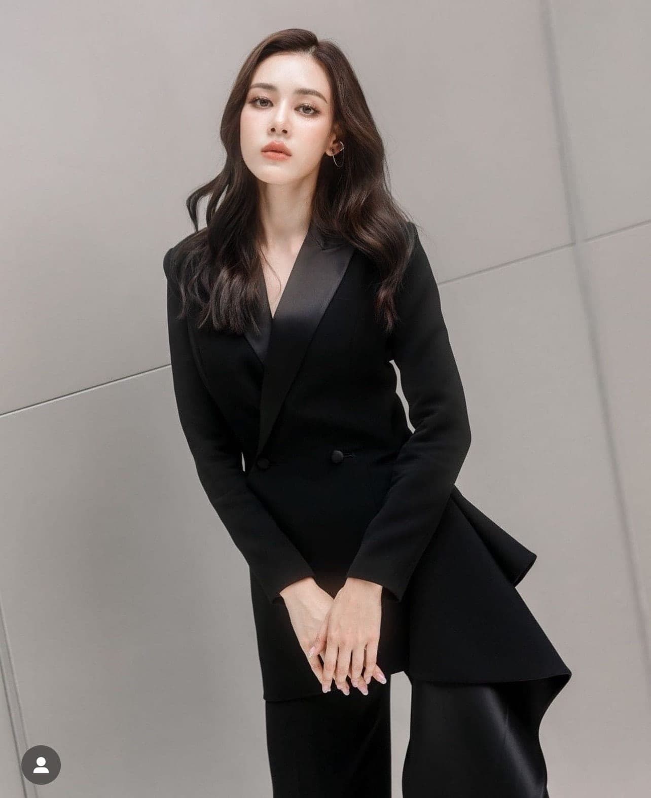 ชุดสูท+กางเกง สีดำ POEM แท้ 1021 Size S-M (36) BKK รูปที่ 2