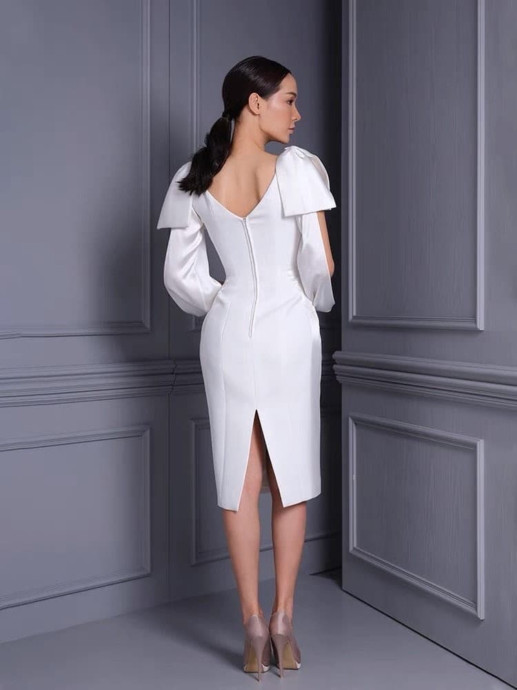 ชุดแต่งงาน ชุดเจ้าสาว สีขาว POEM 1004 Size M-L (40) BKK รูปที่ 4