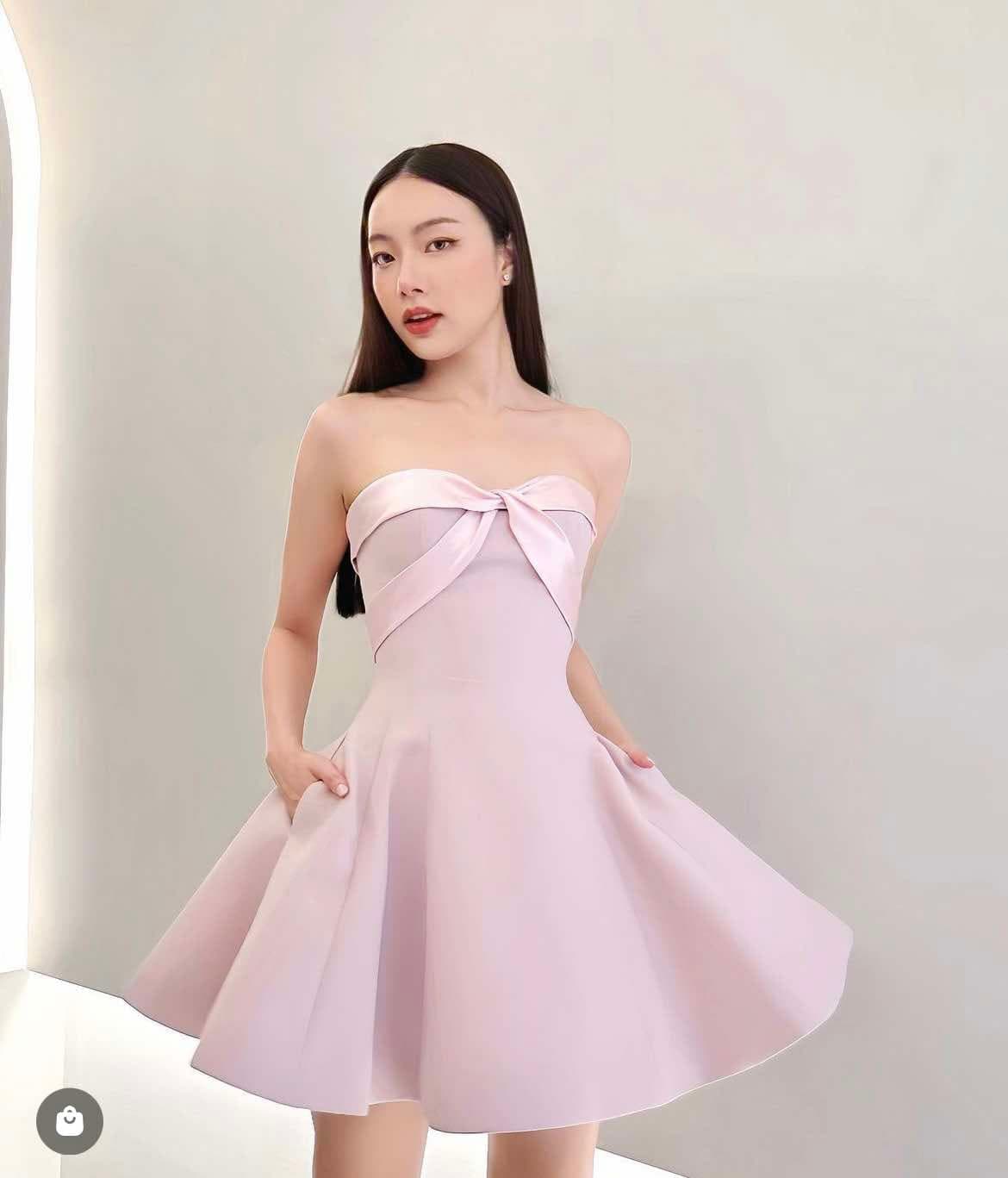 ชุดเดรส สีชมพู POME 1016 Size S-M (36) BKK รูปที่ 1