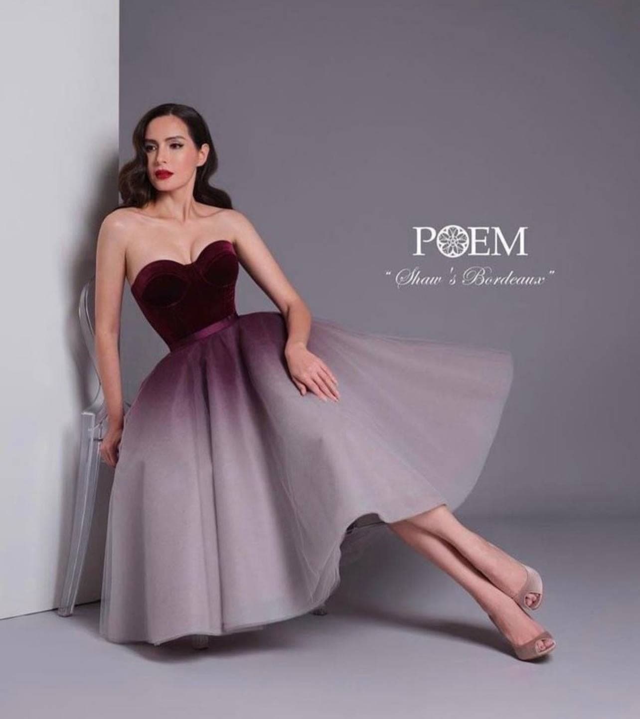 ชุดเซ็ท ทูโทน สีแดง POEM แท้ 1019 Size S-M-L BKK รูปที่ 1