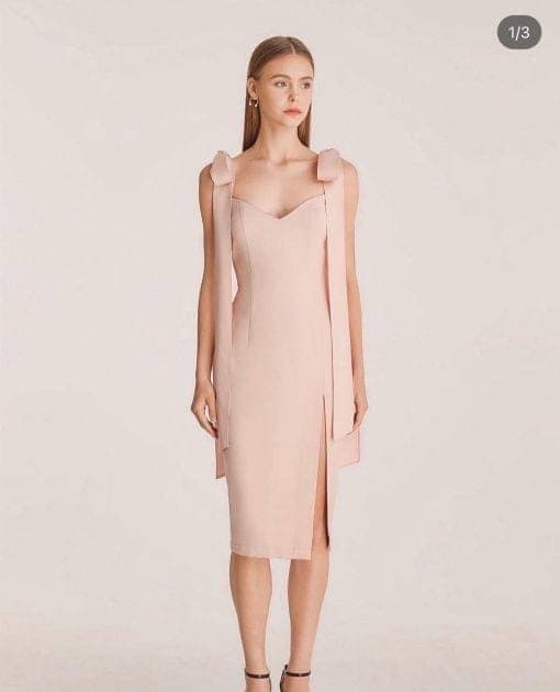 ชุดเดรส ผูกไหล่ สีชมพู NICHPBRAND 2176 Size M BKK รูปที่ 7