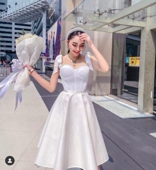 ชุดแต่งงาน ชุดเจ้าสาว POME แท้ 1016 Size 34 36 BKK รูปที่ 3