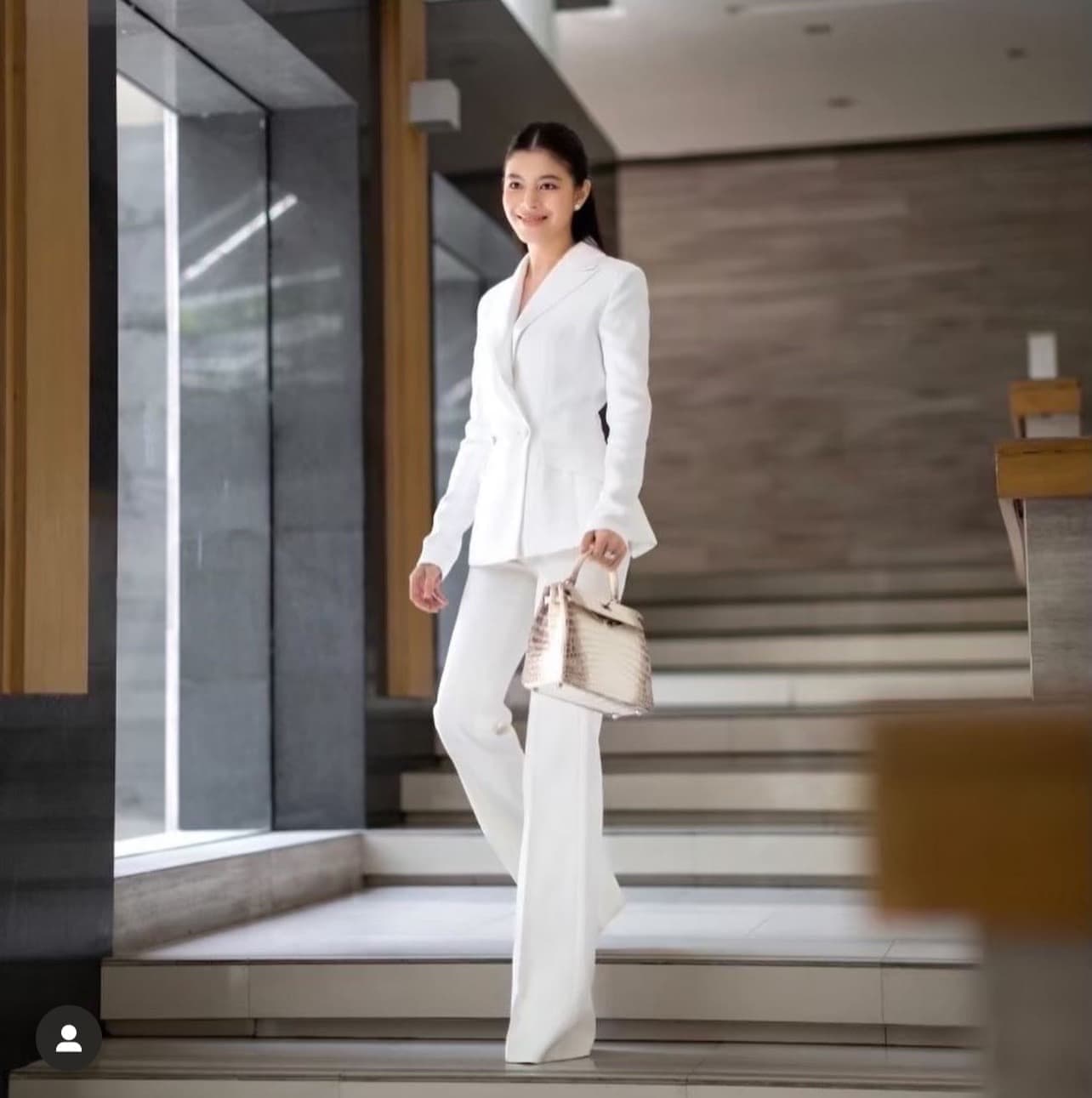 ชุดสูท+กางเกง สีขาว POEM แท้ 1002 Size S-M (36) BKK รูปที่ 1