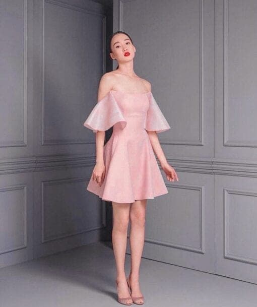 ชุดเดรส สีชมพู POEM 1013 Size S-M (36) BKK รูปที่ 5