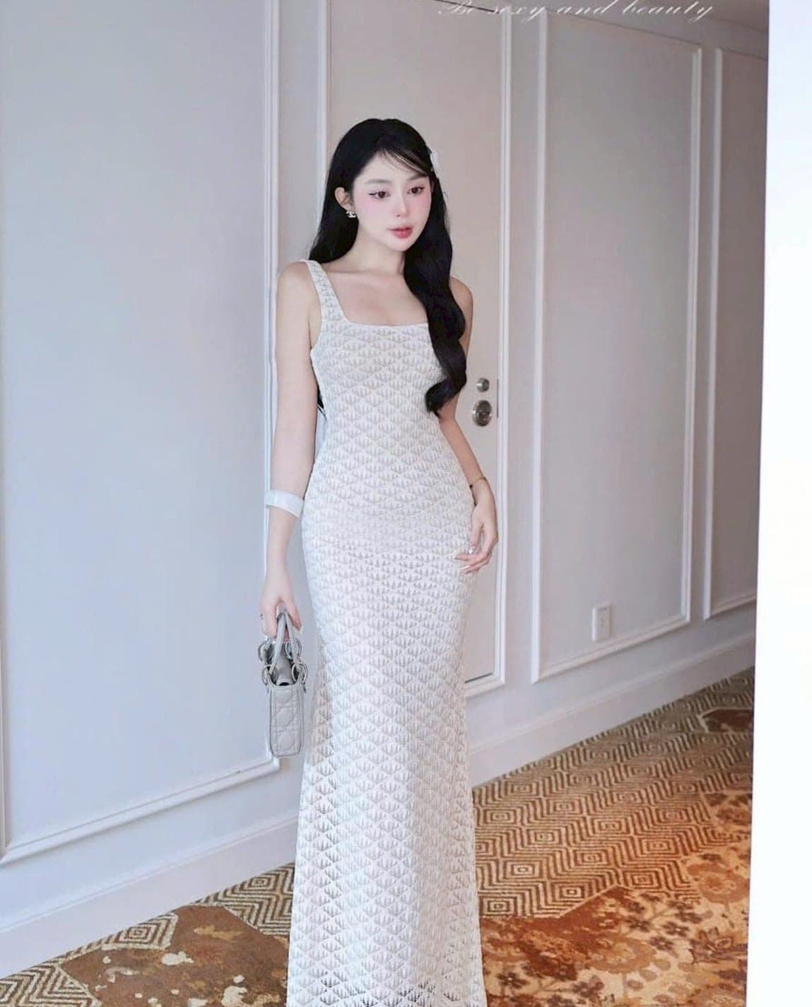 ชุดเดรส สายเดียว ขาว ครีม ZEN LULU เวียดนาม 2201 SIZE S-M BKK รูปที่ 1