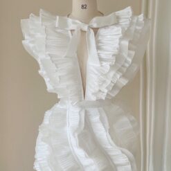 ชุดเดรส แต่งโบว์ สีขาว LOVELYN 2109 Size S