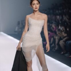 ชุดแต่งงาน ชุดเจ้าสาว กลิตเตอร์ สีขาว Brand HiSo 2150 Size S