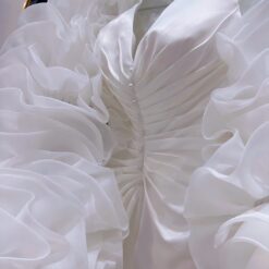 ชุดแต่งงาน ราตรียาว คล้องคอ สีขาว 3006 Size L-XL