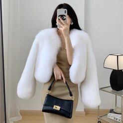 เสื้อ ขนเฟอร์ สีขาว ตปท 9003 Freesize