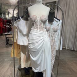 ชุดเช็ต สีขาว ลายลูกไม้ POEM แท้ 1035 Size S-M (36)