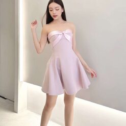 ชุดเดรส สีชมพู POME 1016 Size S-M (36)