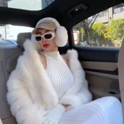 เสื้อ ขนเฟอร์ สีขาว แบรนด์ AIRLY ตปท 9004 Size Freesize