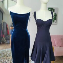 ชุดเดรส สีน้ำเงิน POEM 1012 Size S (34)