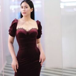 ชุดเดรส สีแดง POME 1006 Size S-M (36)