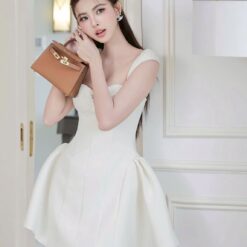 ชุดเดรส กระโปรงบาน สีชมพู ZEN LULU 2193 SIZE S-M