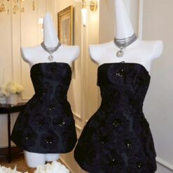 ชุดเดรส โบว์ สีดำ สีขาว ZEN LULU 2192 SIZE S-M