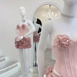 ชุดเซ็ท 2 ชิ้น กุหลาบ สีขาว สีชมพู สีดำ-แดง ZEN LULU 4020 SIZE S-M