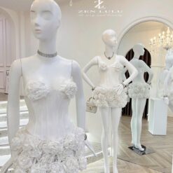 ชุดเซ็ท 2 ชิ้น กุหลาบ สีขาว สีชมพู สีดำ-แดง ZEN LULU 4020 SIZE S-M