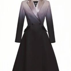 ชุดเดรส สูท สีทูโทน POEM 1025 Size S-M-L (38)