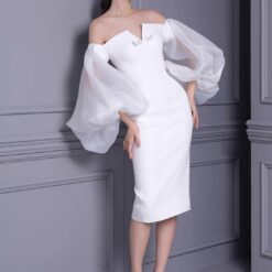 ชุดแต่งงาน ชุดเจ้าสาว สีขาว POEM 1014 Size M-L (38)