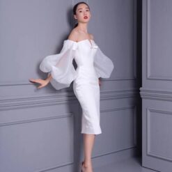 ชุดแต่งงาน ชุดเจ้าสาว สีขาว POEM 1014 Size M-L (38)