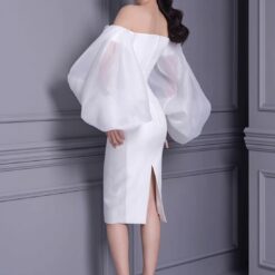 ชุดแต่งงาน ชุดเจ้าสาว สีขาว POEM 1014 Size M-L (38)