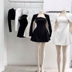 ชุดเดรส สีชมพู สีขาว BRAND TRANALI 4016 Size S