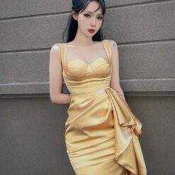 ชุดเดรส สีทอง 𝘾𝙃𝙇𝙊𝙀 𝘿𝙀𝙎𝙄𝙂𝙉 𝙏𝙃𝘼𝙄𝙇𝘼𝙉𝘿 2184 Size S-M