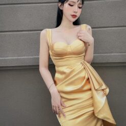 ชุดเดรส สีทอง 𝘾𝙃𝙇𝙊𝙀 𝘿𝙀𝙎𝙄𝙂𝙉 𝙏𝙃𝘼𝙄𝙇𝘼𝙉𝘿 2184 Size S-M