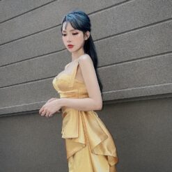 ชุดเดรส สีทอง 𝘾𝙃𝙇𝙊𝙀 𝘿𝙀𝙎𝙄𝙂𝙉 𝙏𝙃𝘼𝙄𝙇𝘼𝙉𝘿 2184 Size S-M
