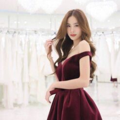 ชุดเดรส สีแดง POEM 1024 Size S (34)