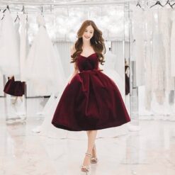 ชุดเดรส สีแดง POEM 1024 Size S (34)