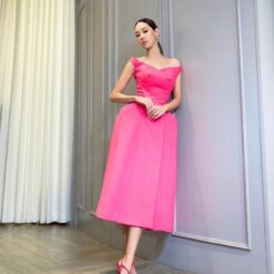 ชุดเดรส สีบานเย็น POEM 1028 Size S-M (34)