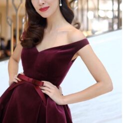 ชุดเดรส สีแดง POEM 1024 Size S (34)