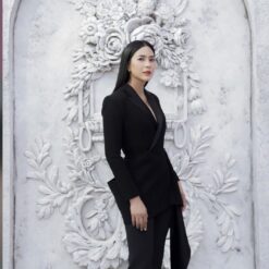 ชุดสูท+กางเกง สีดำ POEM แท้ 1021 Size S-M (36)