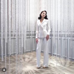ชุดสูท+กางเกง สีขาว POEM แท้ 1002 Size S-M (36)