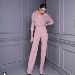 เสื้อเชิ๊ตซีฟอง+เสื้อเกาะอก+กางเกง POEM แท้ 1038  Size S-M (36)