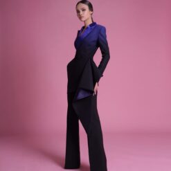 ชุดสูท+กางเกง POEM แท้ สีทูโทน 1026 Size S-M (36)