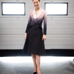 ชุดเดรส สูท สีทูโทน POEM 1025 Size S-M-L (38)