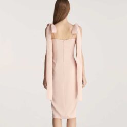 ชุดเดรส ผูกไหล่ สีชมพู NICHPBRAND 2176 Size M