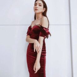 ชุดเดรส สีแดง POME 1006 Size S-M (36)