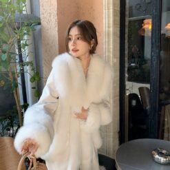 เสื้อ ขนเฟอร์ สีขาว BRAND AIRLY แท้ 9009 Size S-M