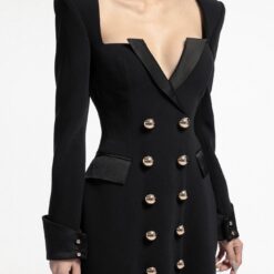 ชุดเดรส สูท สีดำ VANANHSCARLET 6002 Size M