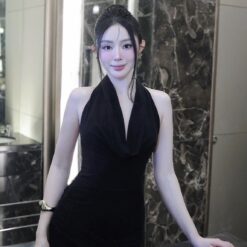 ชุดเดรส-ราตรี คล้องคอ เว้าหลัง สีดำ  ZEN LULU 2226 SIZE S-M