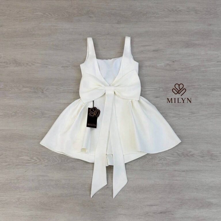 ชุดเซ็ท เสื้อ กางเกง โบว์ สีขาว 4026 Size L - Image 4