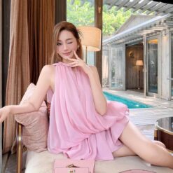 ชุดเซ็ท คล้องคอ สีชมพู BRAND TRANALI 4040BKK SIZE M